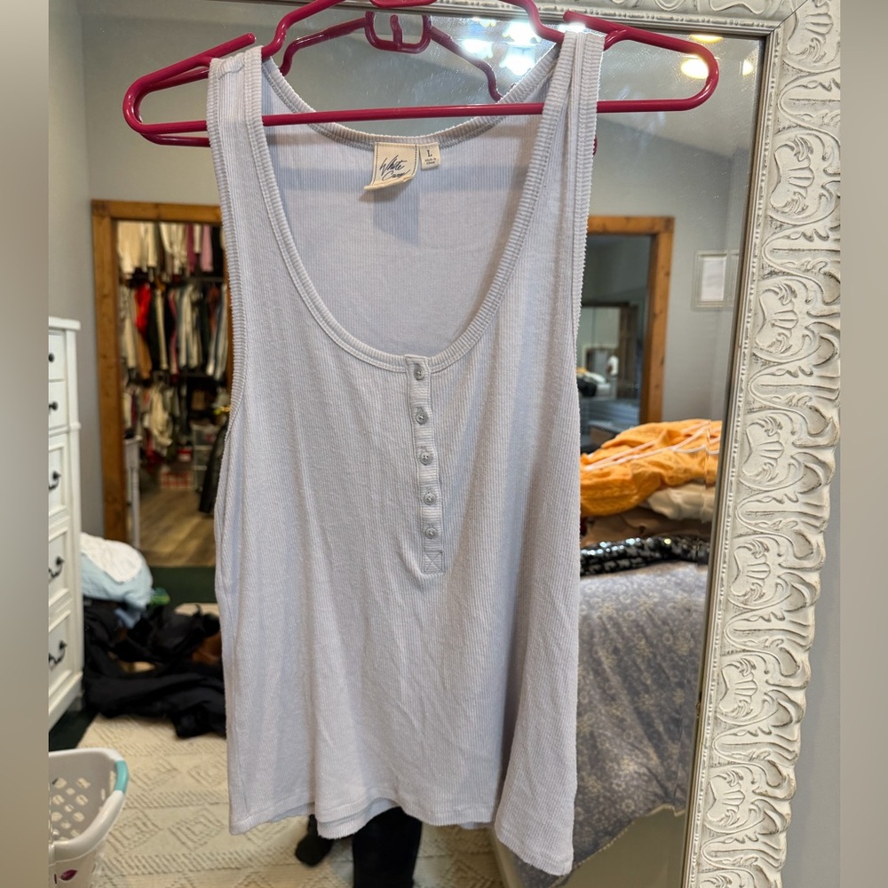 White Crow Light Blue Tank Top